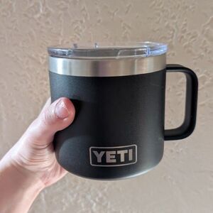 YETI Rambler 14 oz Insulated Stackable Stainless Steel Mug Black